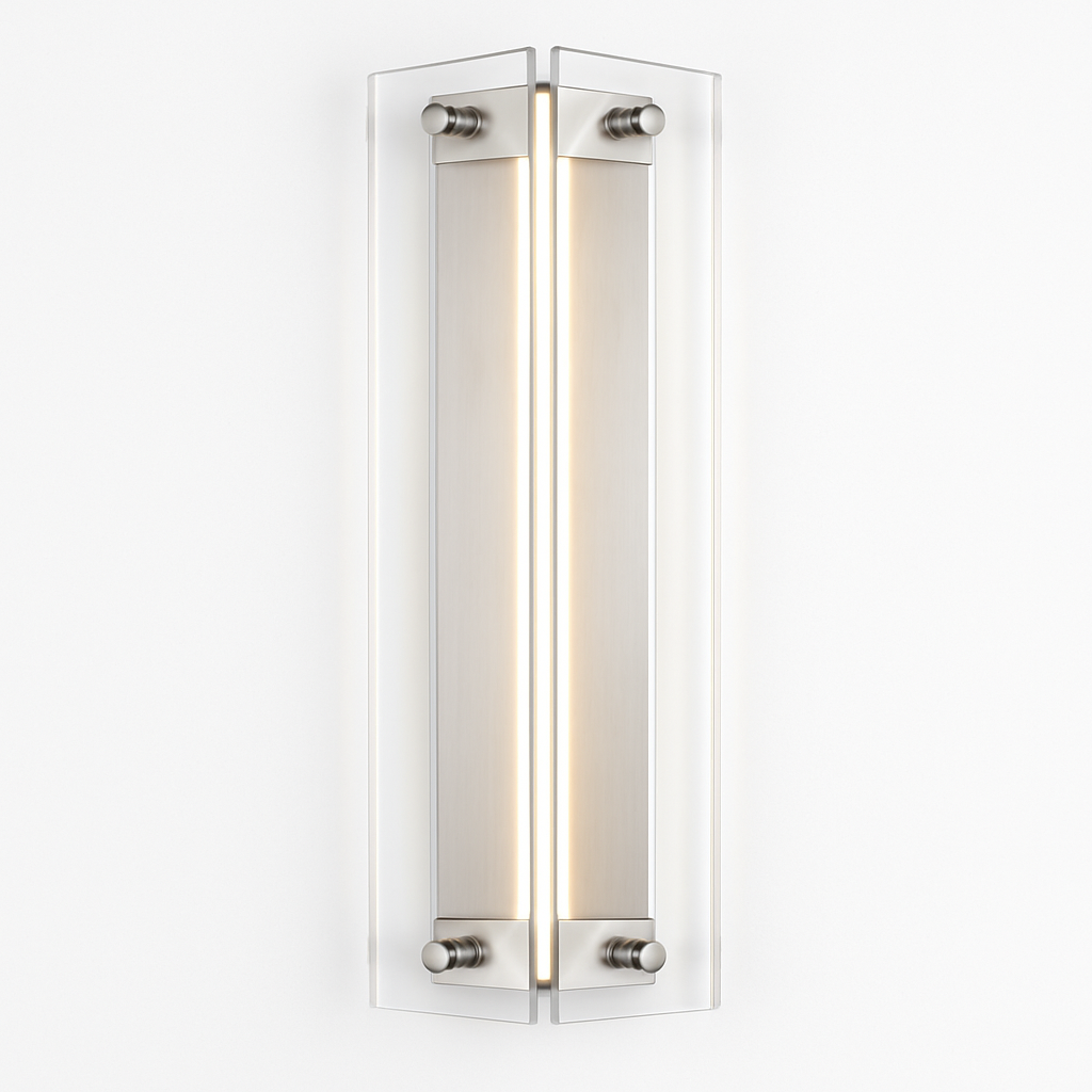 Wall sconce in modern and antique design glass