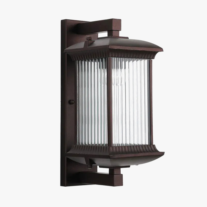 Outdoor wall sconce in waterproof metal for garden and porch