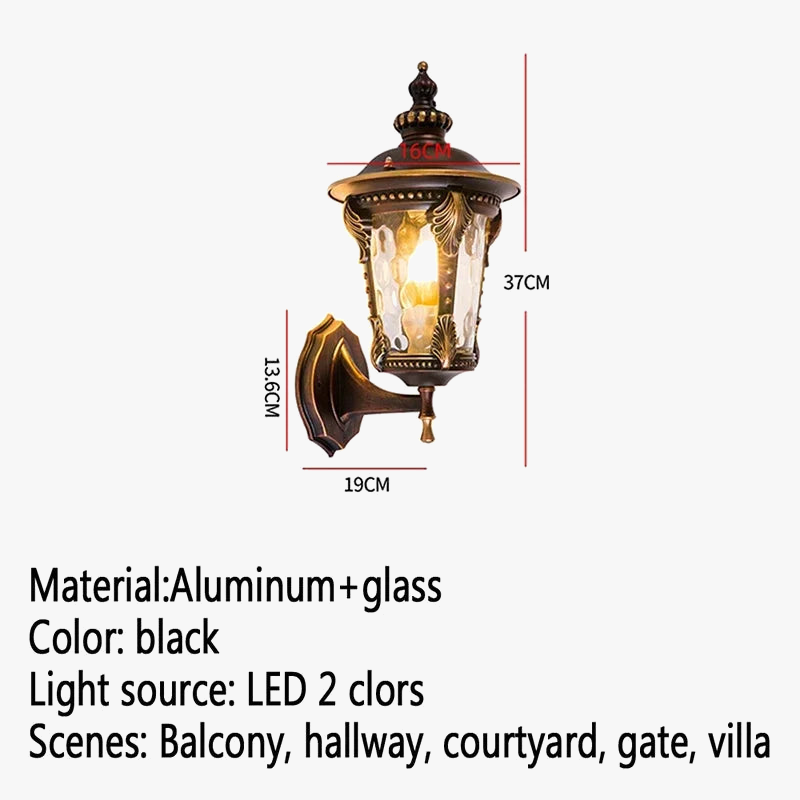 LED wall sconce waterproof for outdoor spaces - view 5
