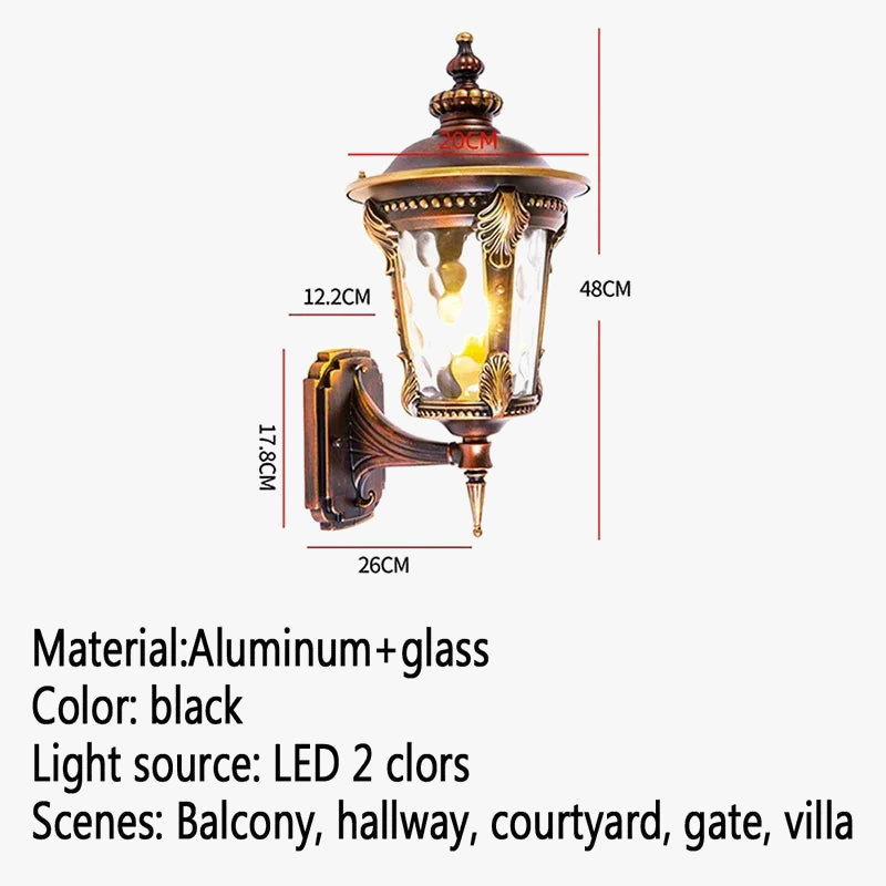 LED wall sconce waterproof for outdoor spaces - view 6