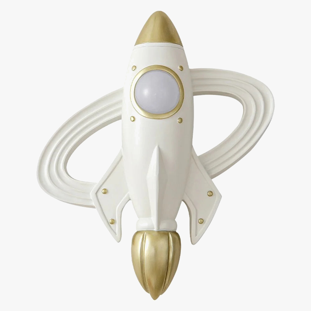 Led space rocket wall sconce for children's room with remote control - view 4