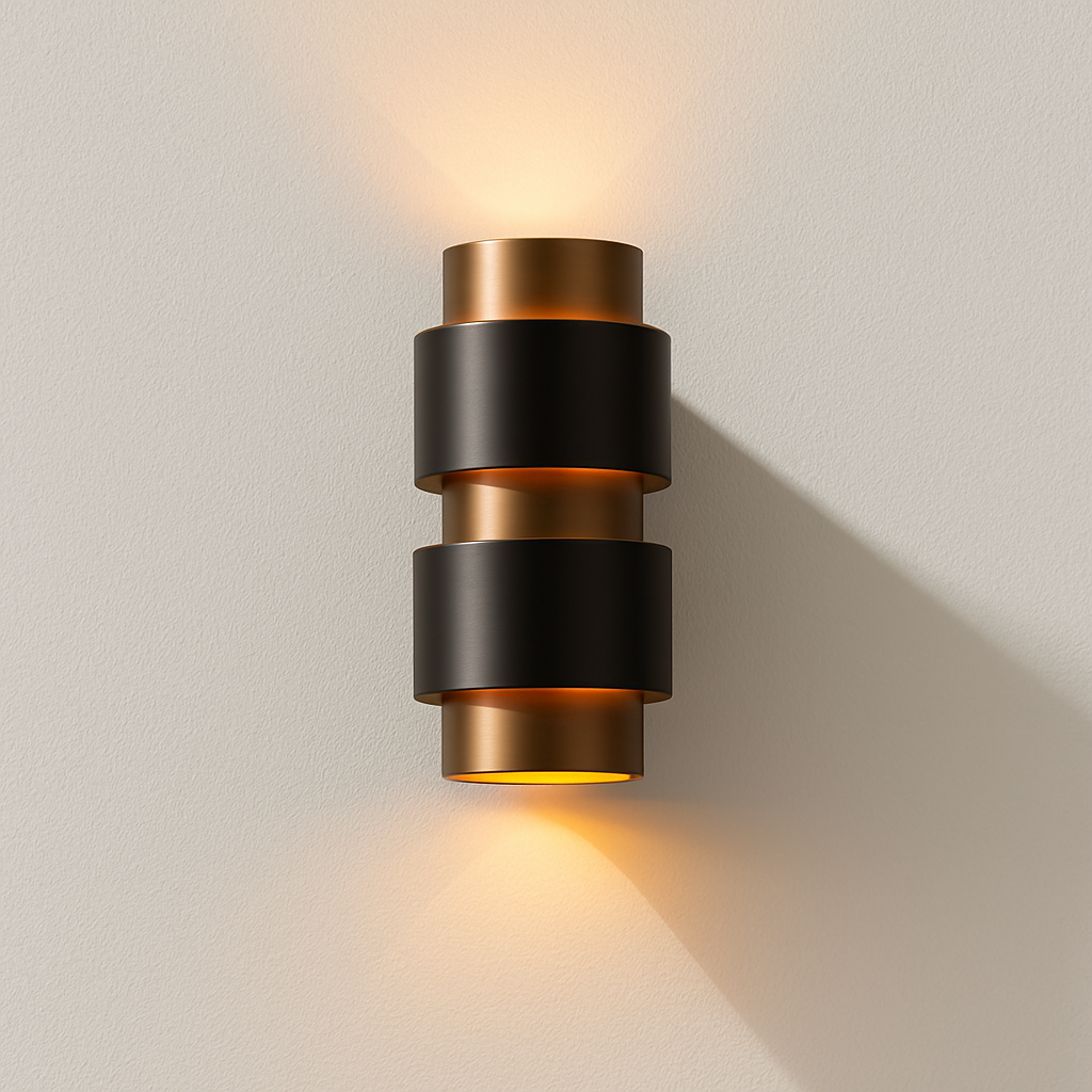 Industrial wall sconce in rustic iron for loft and bar - view 2