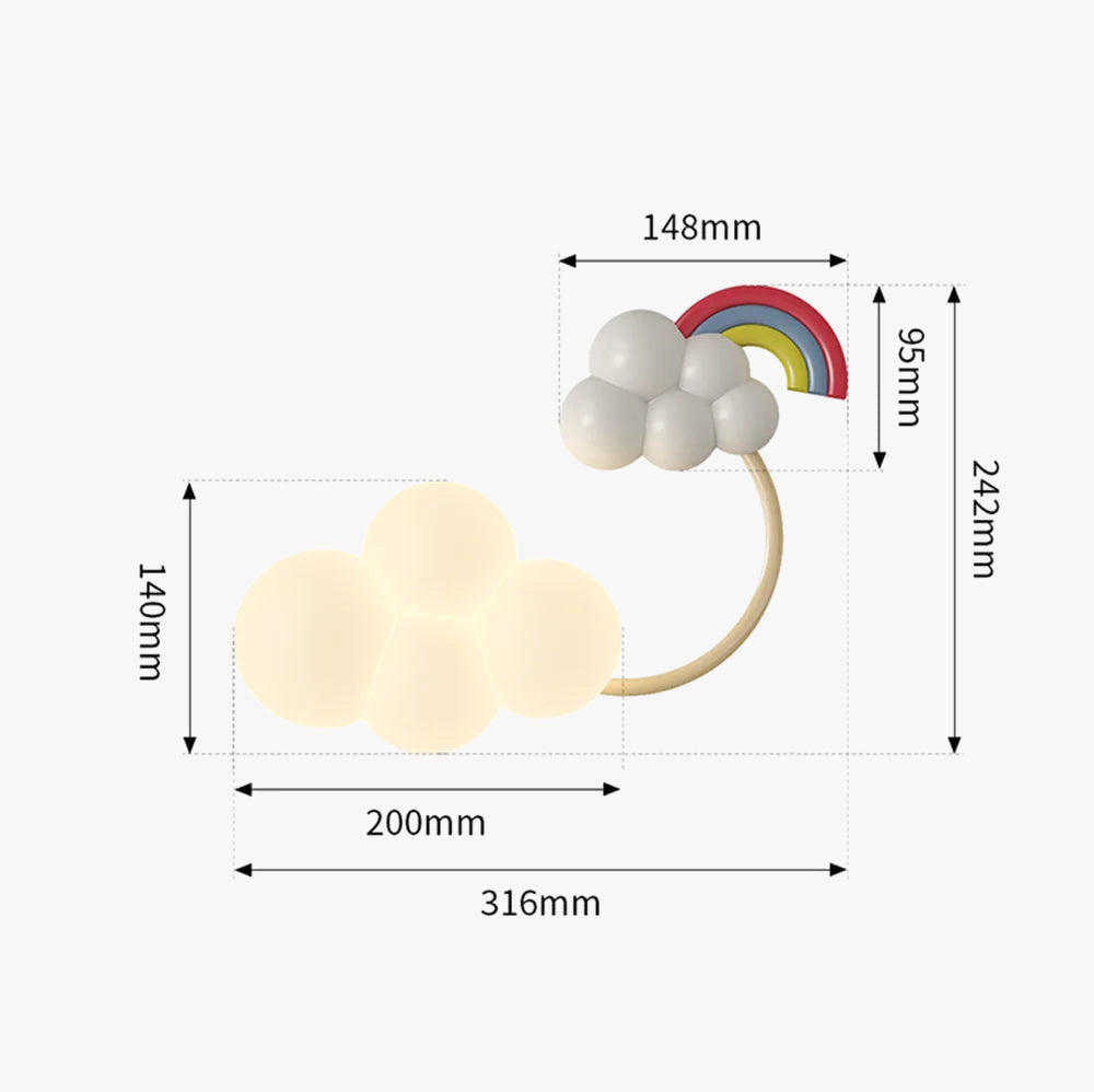 LED wall sconce for decorative and playful children - view 2