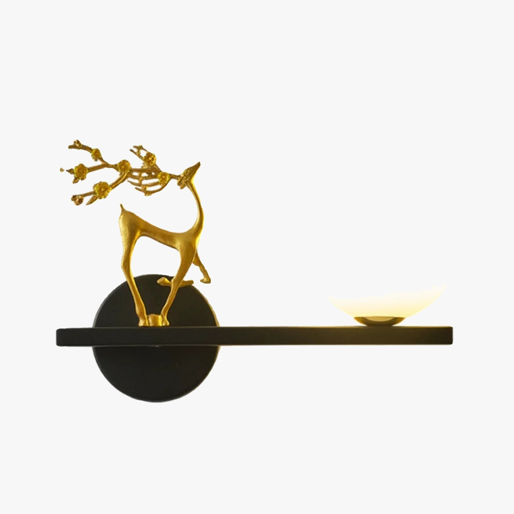 Wall sconce led golden deer for interior artistic decoration - view 5