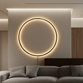LED wall sconce Nordic design with round usb socket - USB D30cm / 3 couleurs changeables / Gold