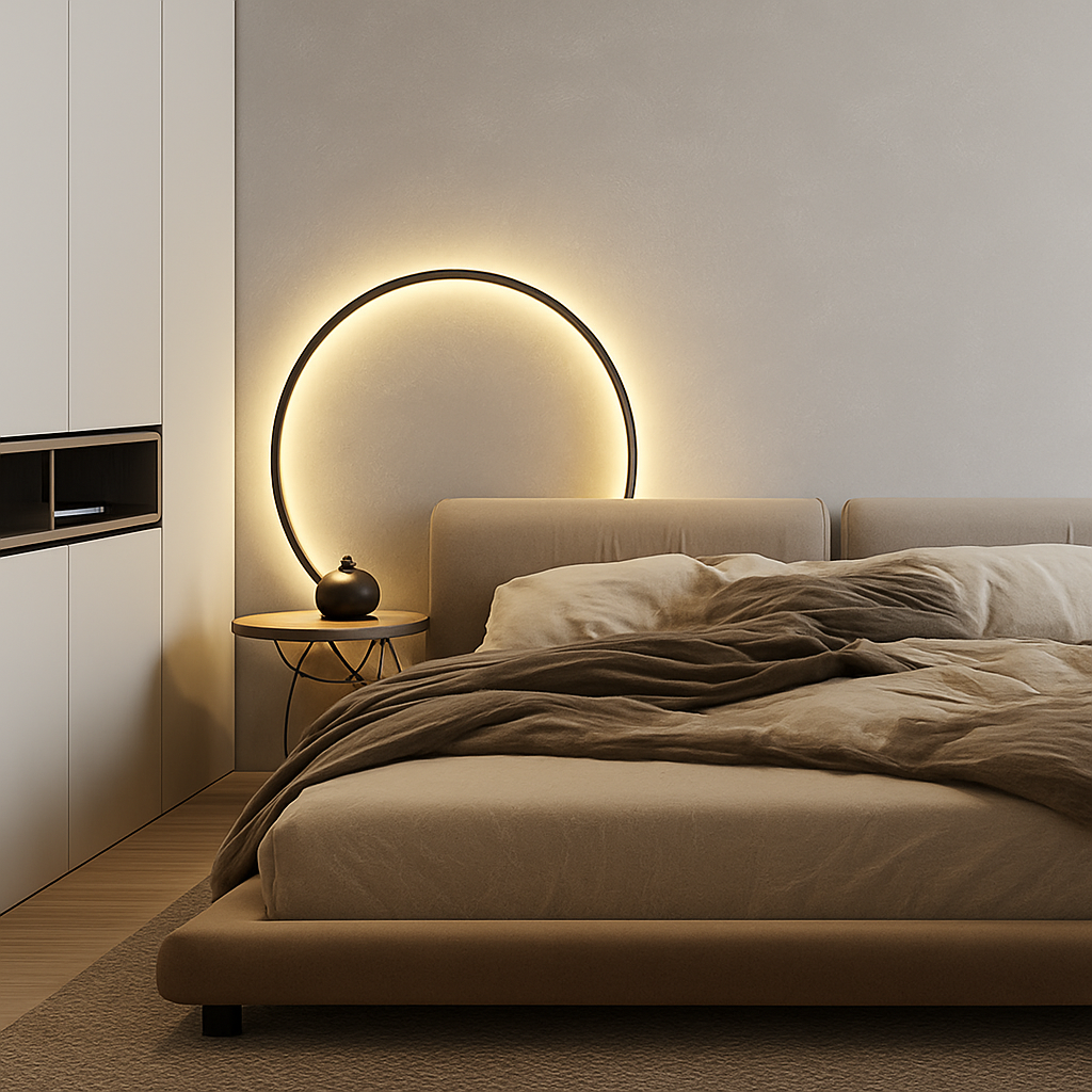 LED wall sconce Nordic design with round usb socket - view 4