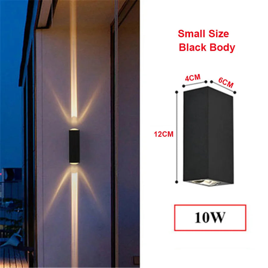 Modern waterproof outdoor led wall sconce in aluminium - view 7