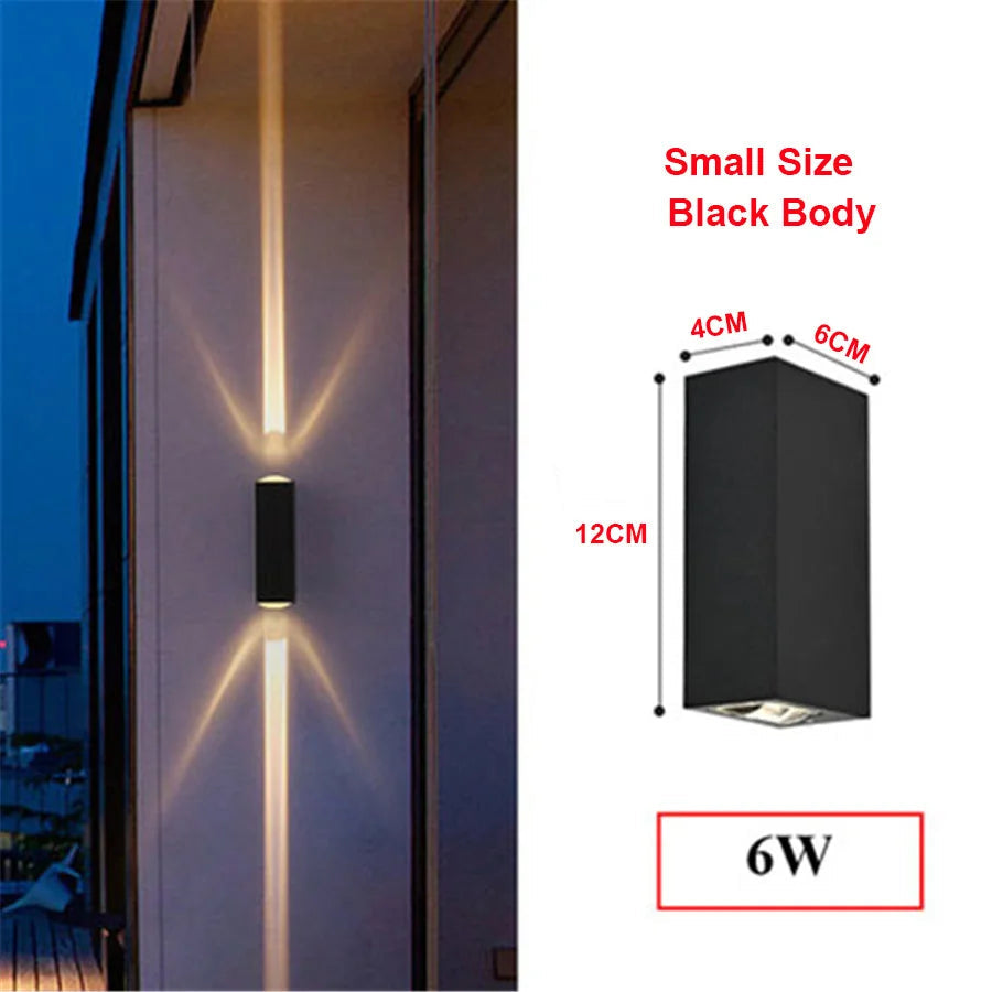 Modern waterproof outdoor led wall sconce in aluminium - view 8