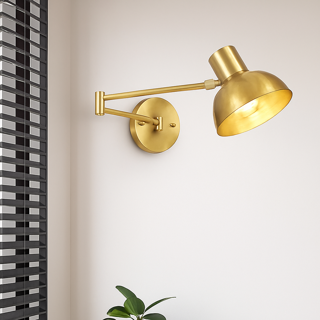 Led wall sconce with variable intensity for reading and study