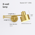 Led wall sconce with variable intensity for reading and study - B