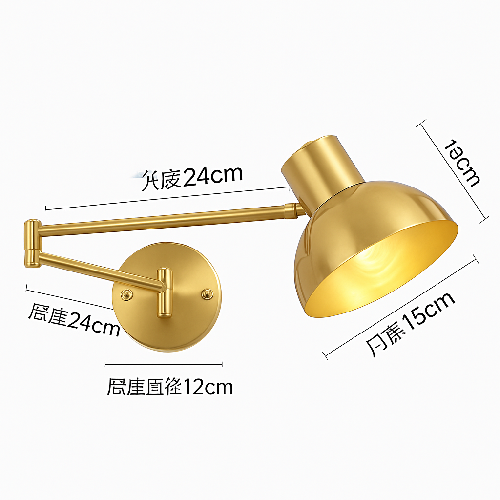 Led wall sconce with variable intensity for reading and study - view 6