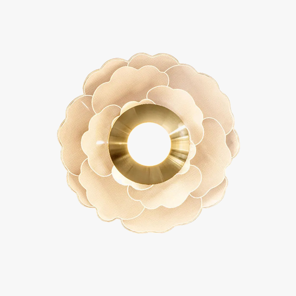 Modern led wall sconce with interchangeable flowers for interior decoration - view 2