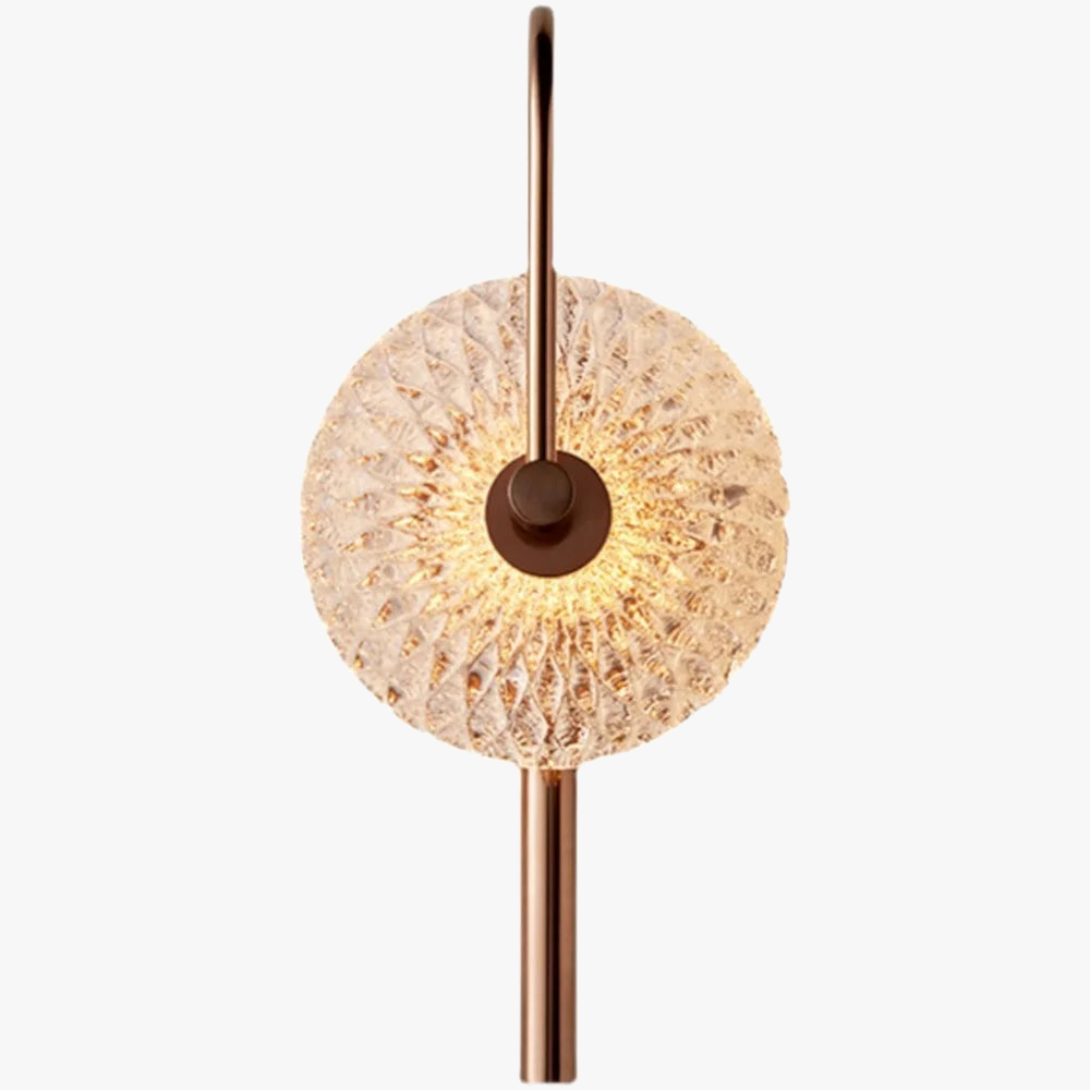 Led wall sconce in luxury glass for artistic lighting - view 2