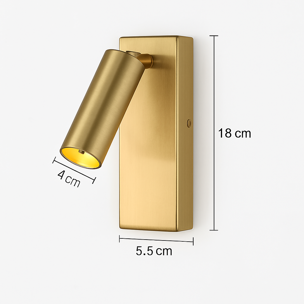 Modern rotating led wall sconce for reading - Brass