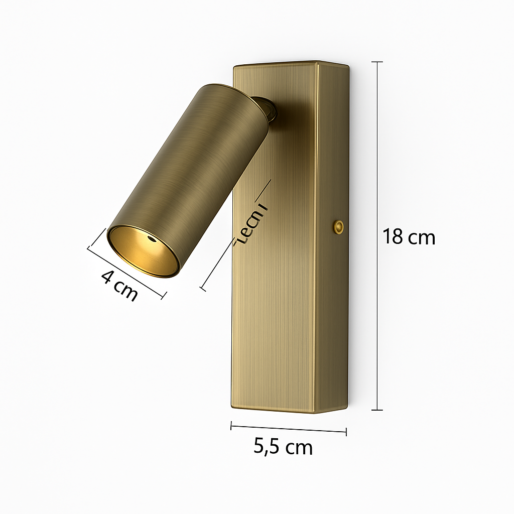 Modern rotating led wall sconce for reading - Bronze
