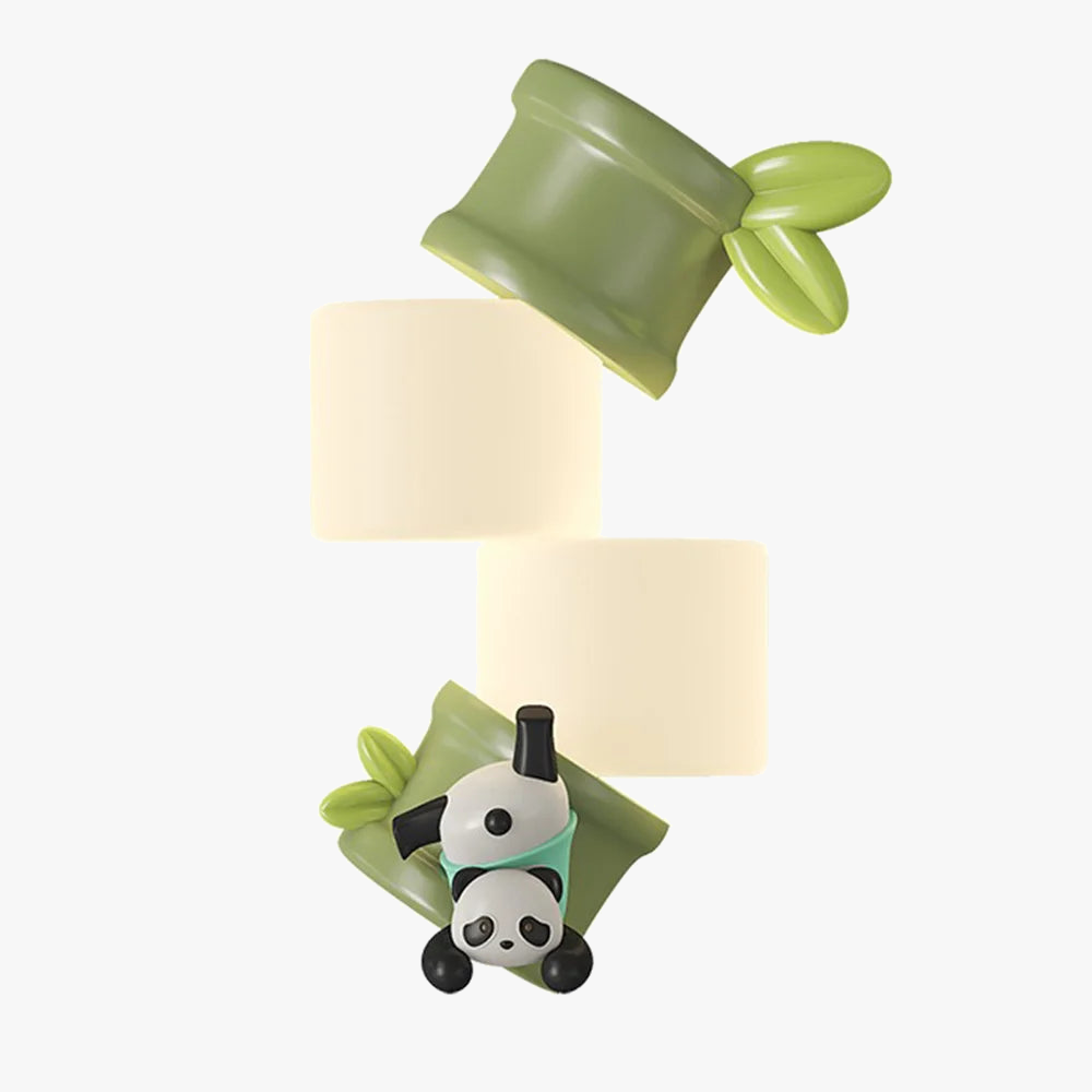 Wall sconce with led monkey and panda for children - view 4