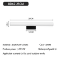 Waterproof led wall sconce for modern interior lighting - 25 cm / Warm White (2700-3500K)