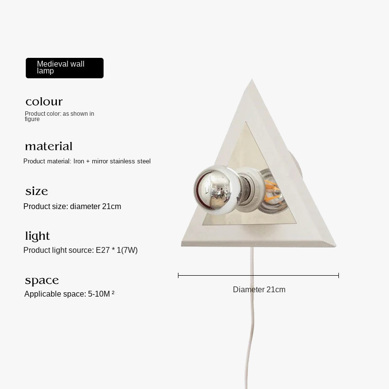 Modern triangular led wall sconce for interior decoration - view 6
