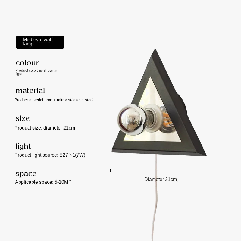 Modern triangular led wall sconce for interior decoration - view 7