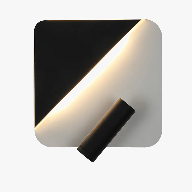 Modern wall sconce with rotary backlighting design switch - view 5