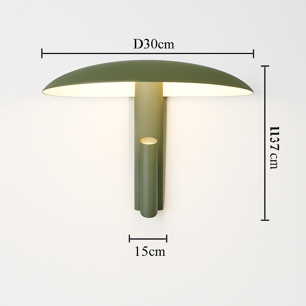 Modern wall sconce Nordic design metal rotary decorative light - Green / Warm Light 3000K
