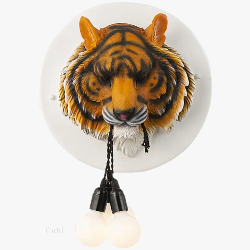 Nordic wall sconce resin tiger pattern Italian design bright - view 5