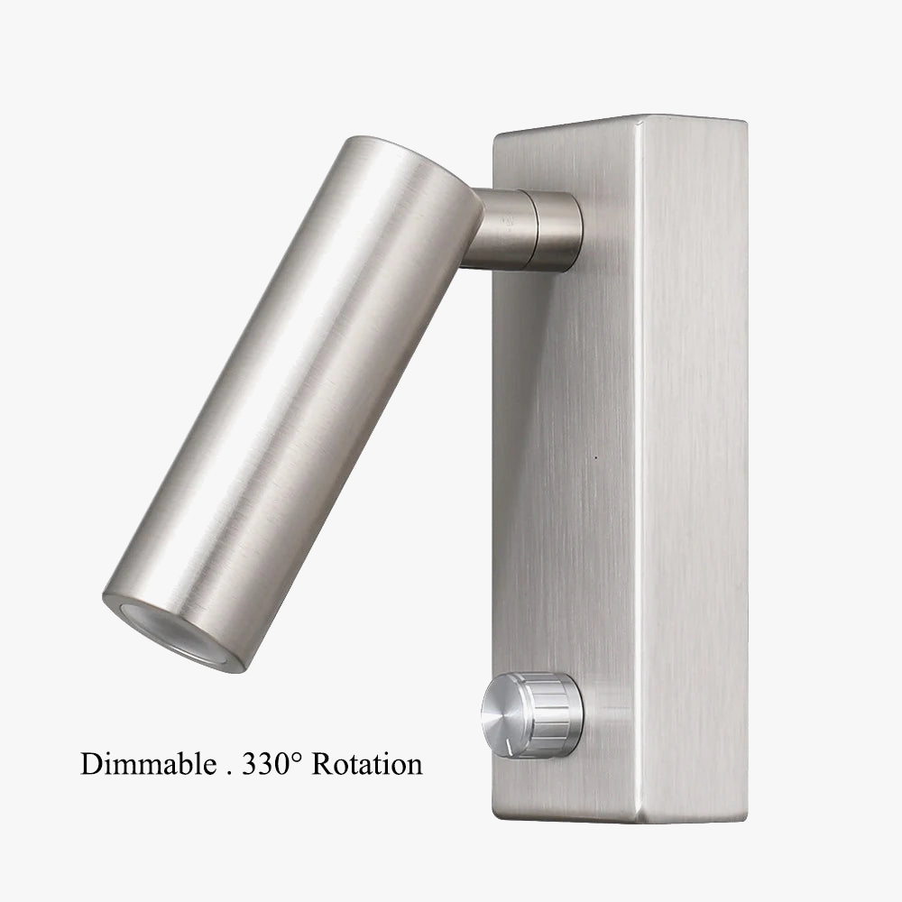 Variable intensity swivel wall sconce for vintage lighting