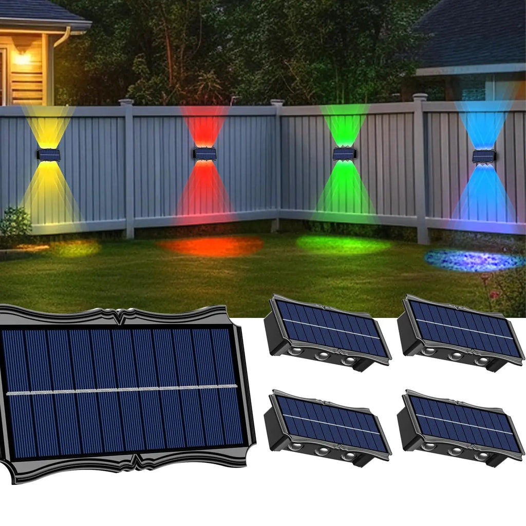 Waterproof solar wall sconce for decorative exterior lighting - view 5