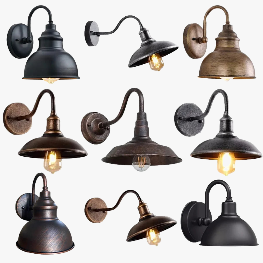 Waterproof wall sconce industrial style for outdoor garden and courtyard - view 2