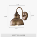 Waterproof wall sconce industrial style for outdoor garden and courtyard