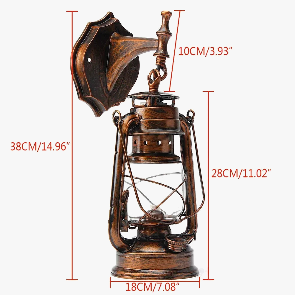Vintage rustic wall sconce industrial style for outdoors - view 5