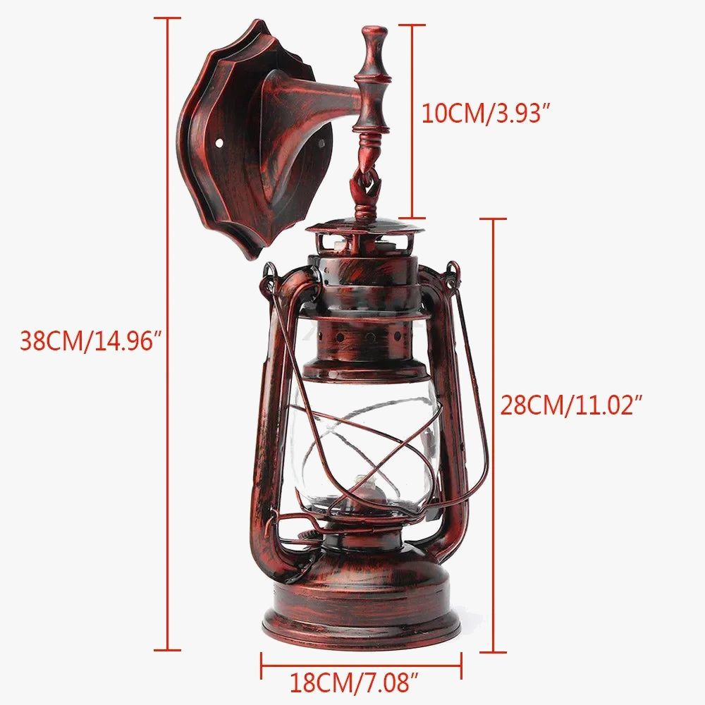 Vintage rustic wall sconce industrial style for outdoors - view 6