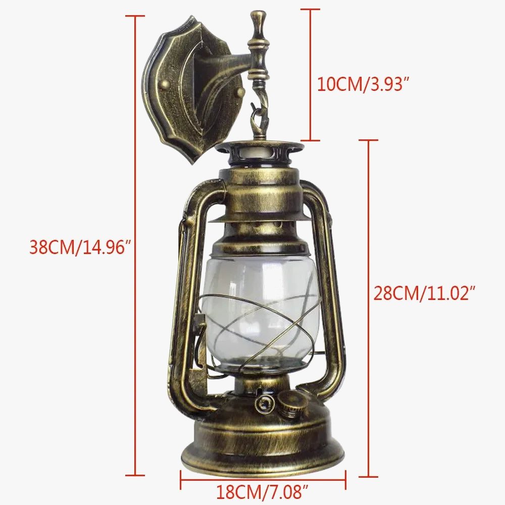 Vintage rustic wall sconce industrial style for outdoors - view 7