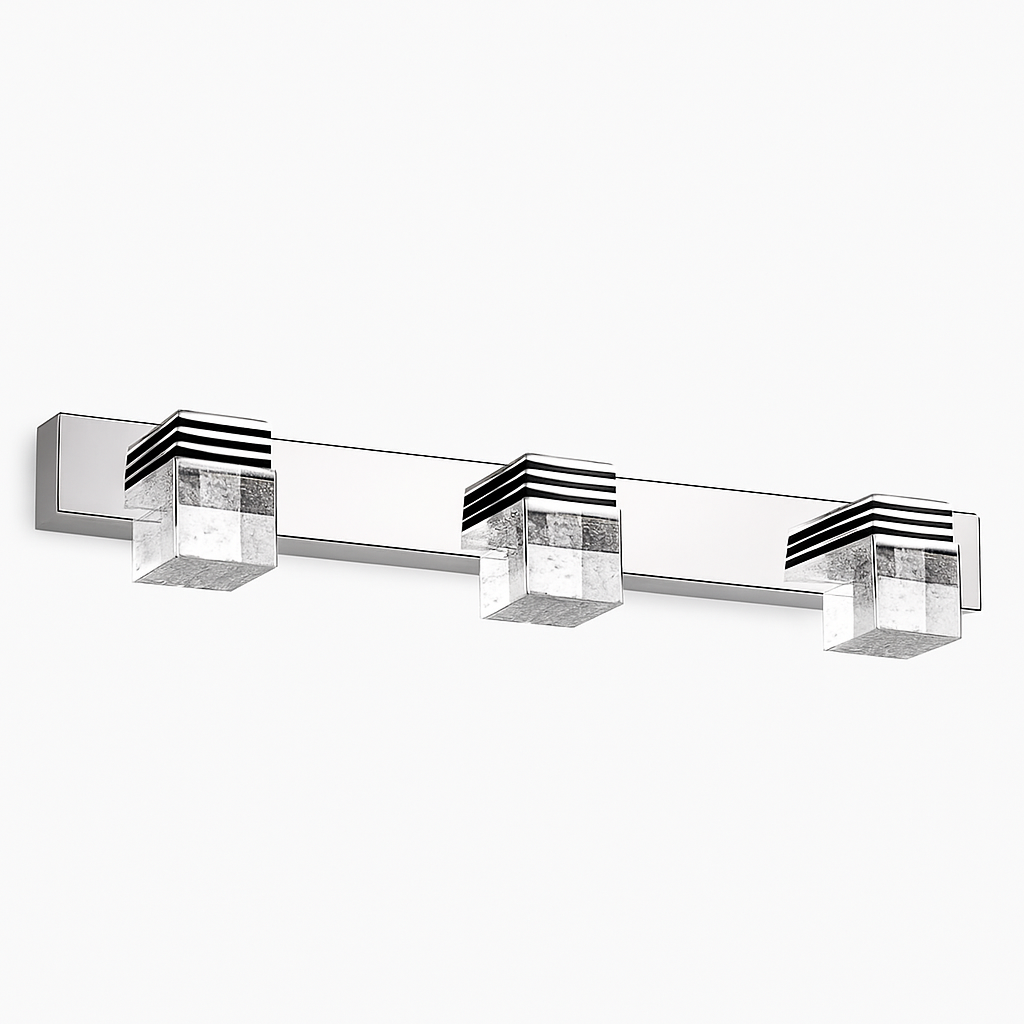 Tableware and LED chrome mirror and crystal