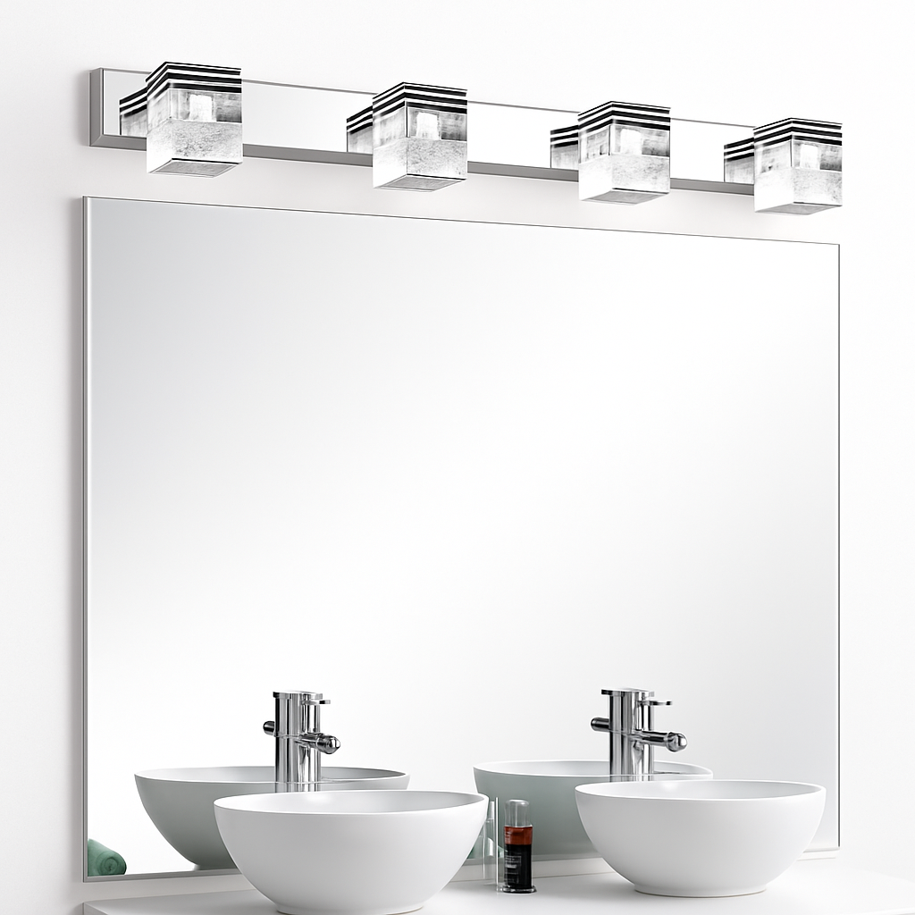 Tableware and LED chrome mirror and crystal - view 2