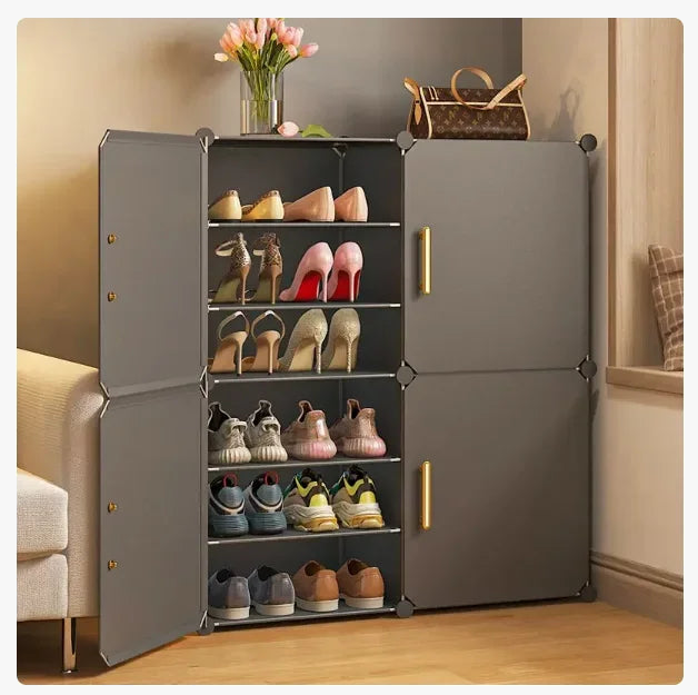 Modern folding cabinet for home shoe storage