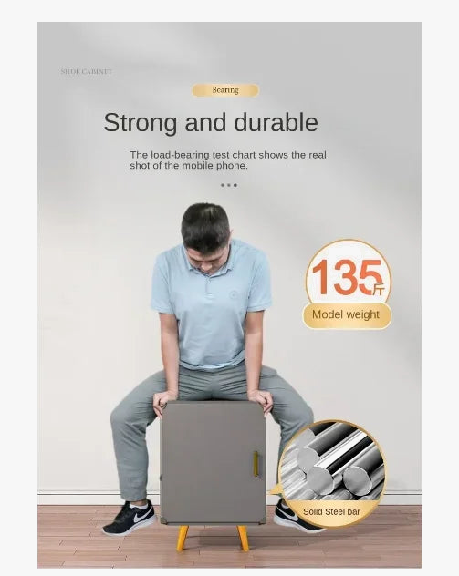 Modern folding cabinet for home shoe storage - view 3