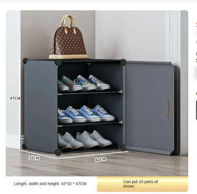 Modern folding cabinet for home shoe storage - view 5