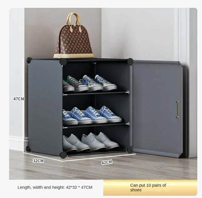 Modern folding cabinet for home shoe storage - view 7