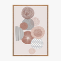 Abstract art of geometric flowers for modern decoration
