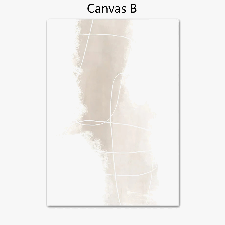 Modern Geometric Abstract Canvas Wall Art, Design B