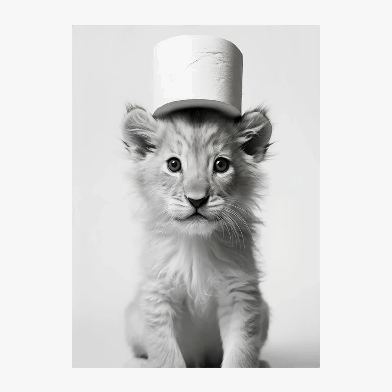 Fun wall art cute animals for interior decoration