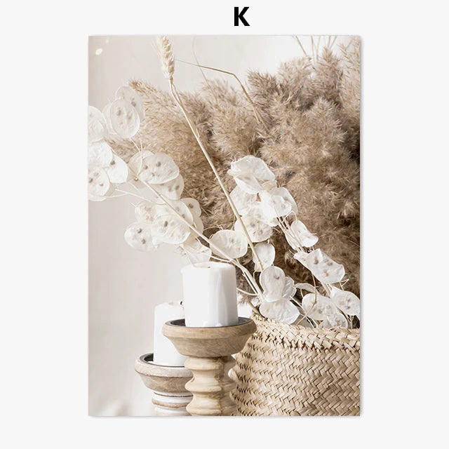 Bohemian wall art modern floral landscape for interior decoration