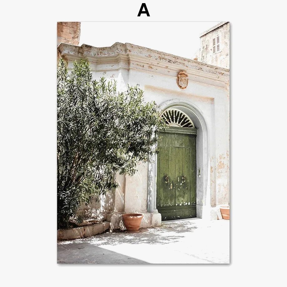 Wall art in canvas with monstera patterns for interior decoration