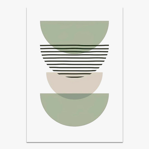 Abstract boho geometrical wall art for interior decoration