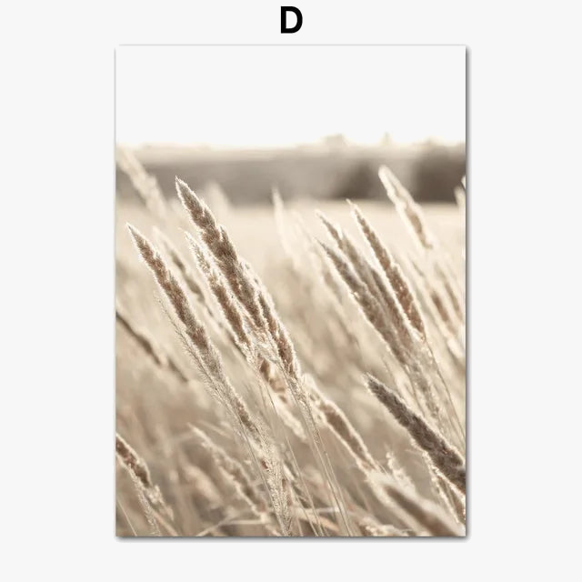 Modern wall art boho floral landscape for interior decoration