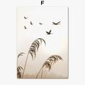 Wall art landscape bohemian flowers grass modern poster interior decoration