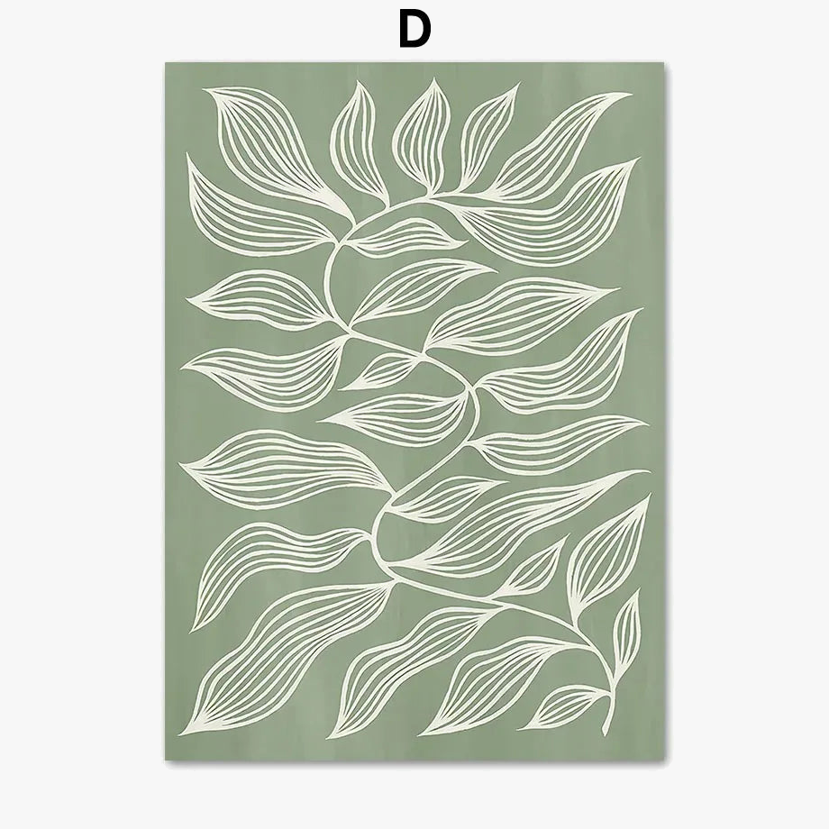 Wall art canvas leaves of monstera modern interior decoration