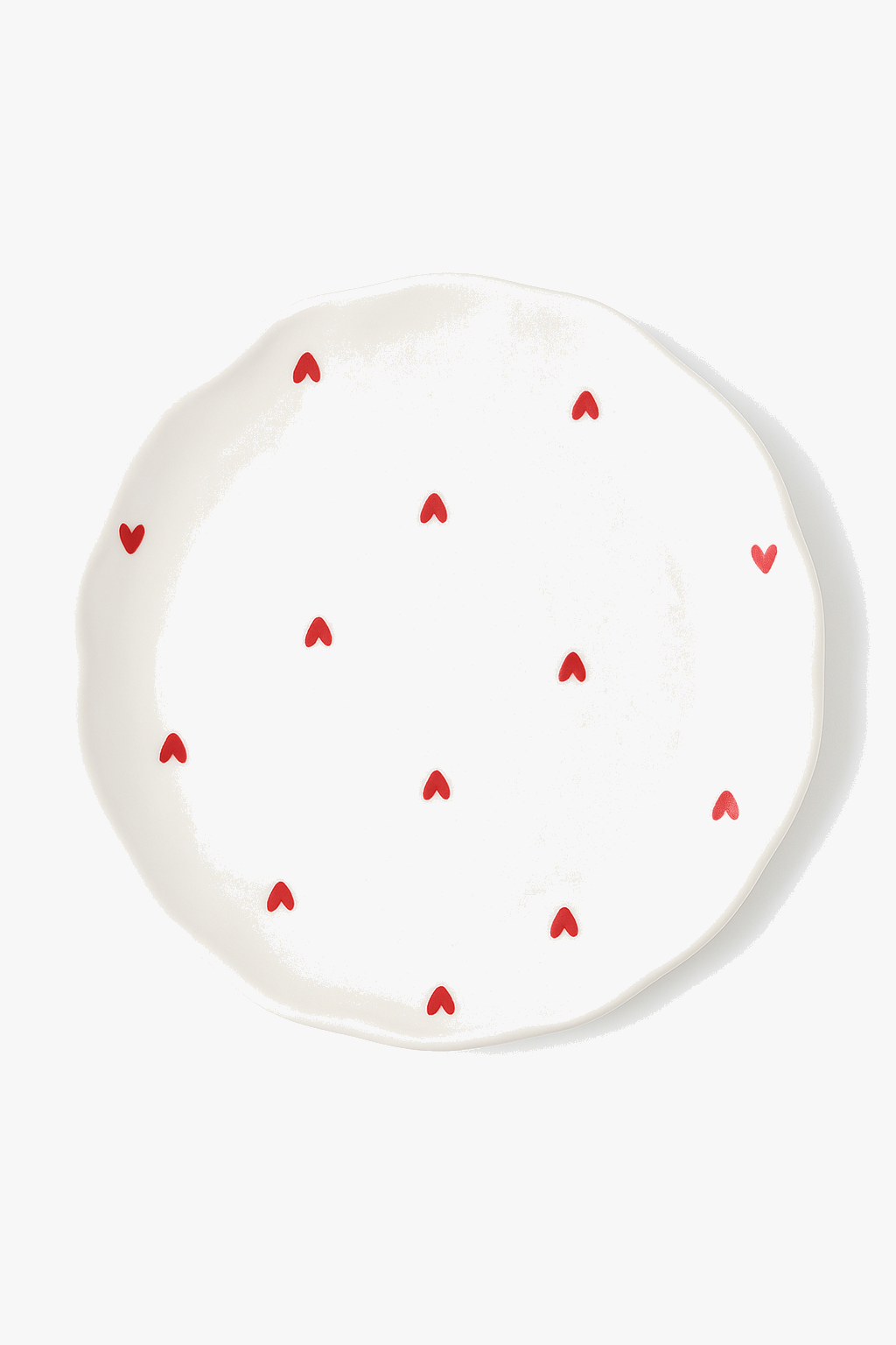 Expressive Korean Floral Ceramic Cake Plate