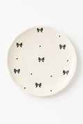 Delicate Korean Floral Ceramic Cake Plate